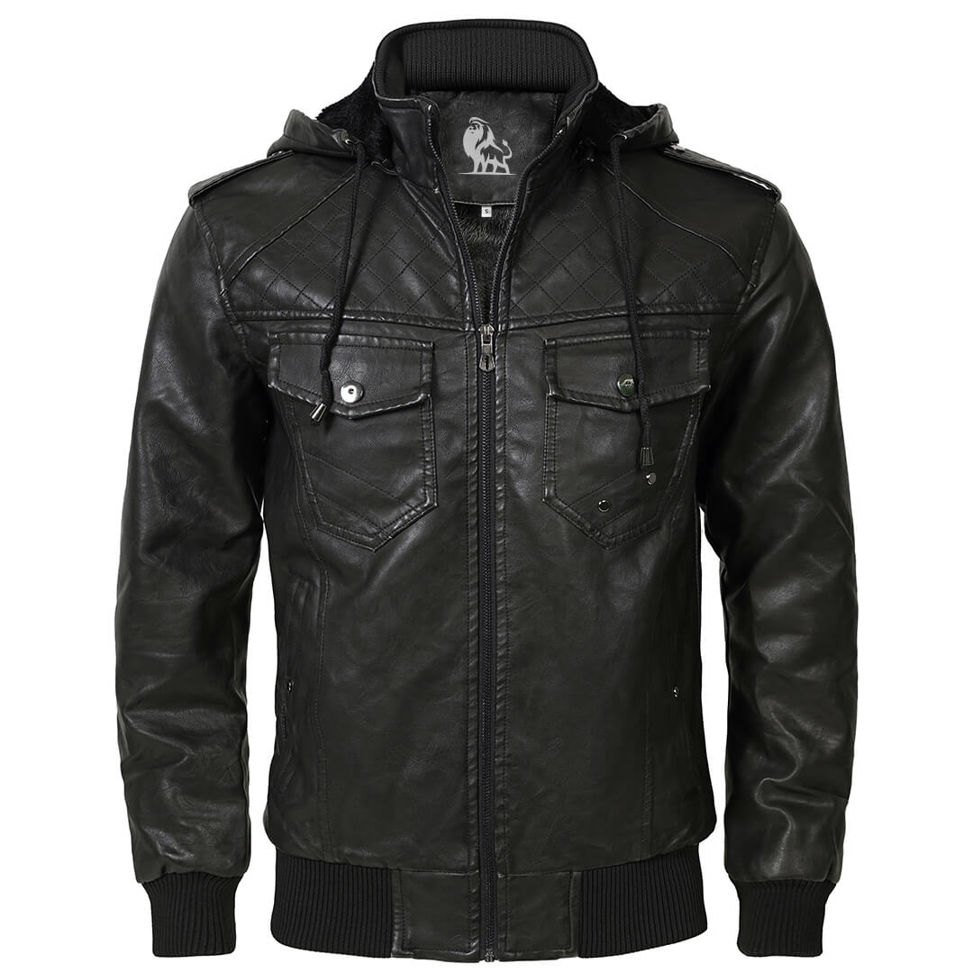 Black Luxury Leather Jacket – David Outwear