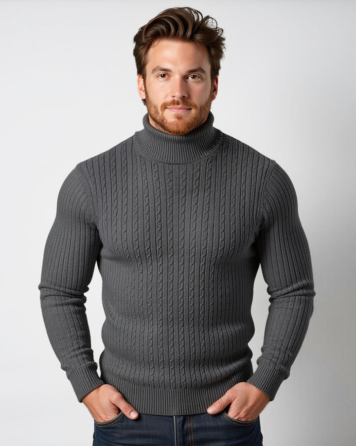 Nordic Cable Knit Turtleneck