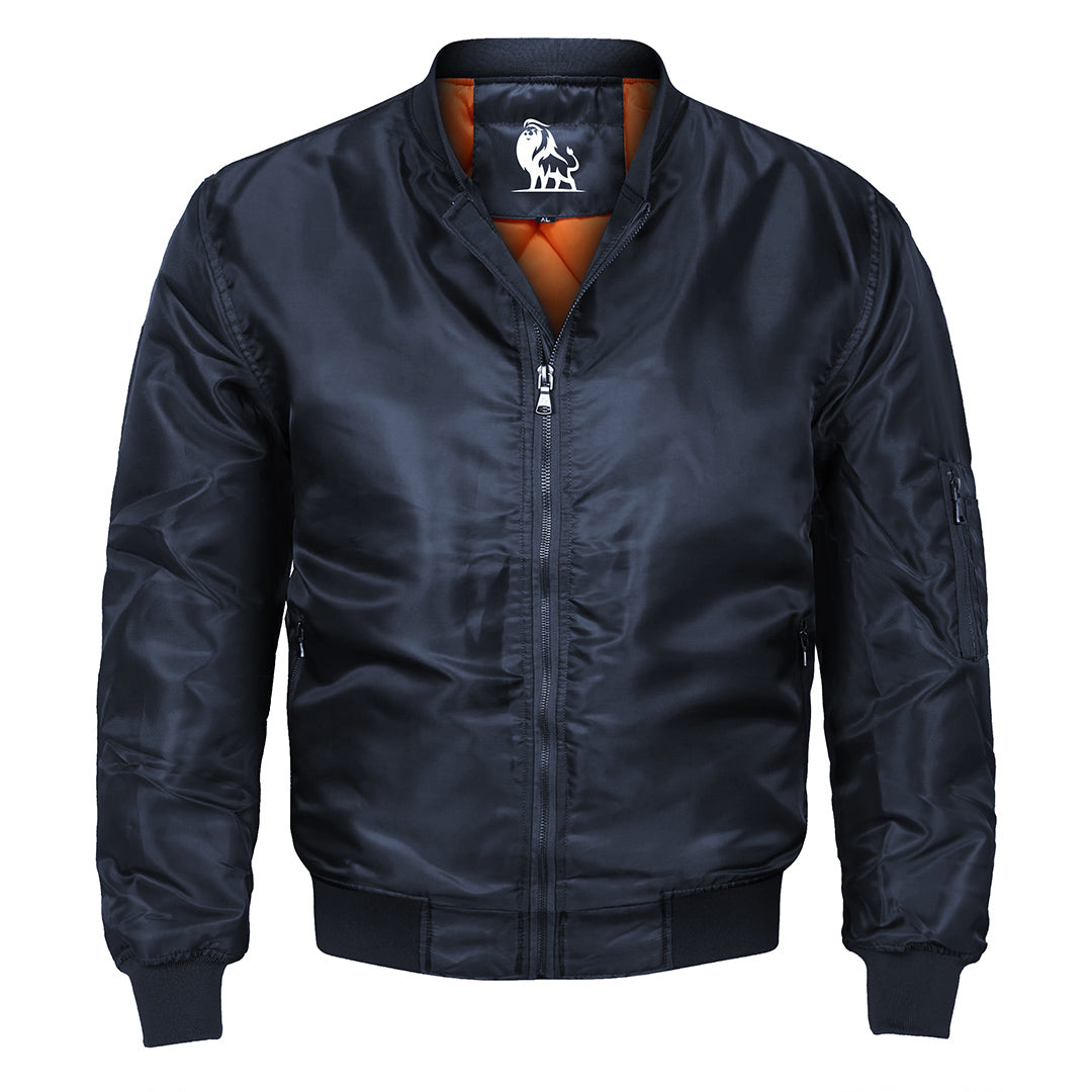 Midnight Blue Valor Bomber Jacket David Outwear