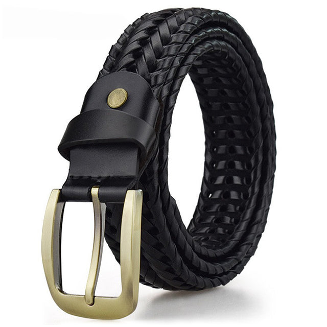 Men's Brighton Ventura Leather Belt, #M10383 Black - Richard David