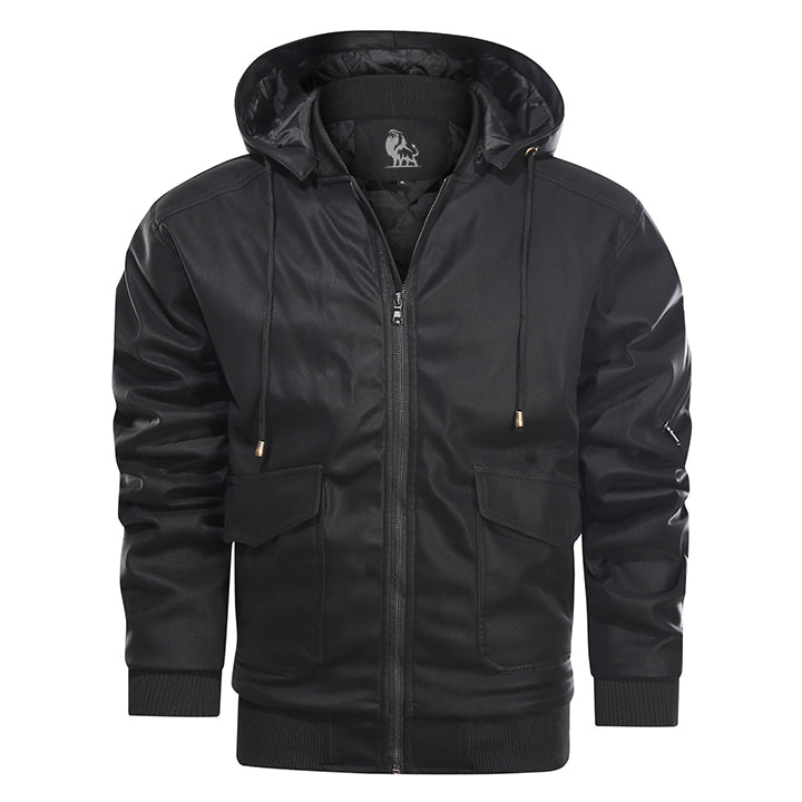 Black Marziano Leather Jacket – David Outwear
