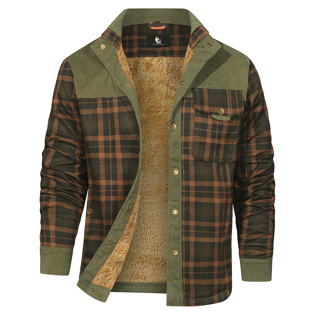 Forest Green Plaid Shirt Jacket – David Outwear